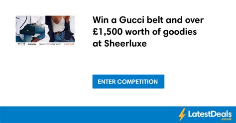 sheerluxe win a gucci belt|Competition Winners .